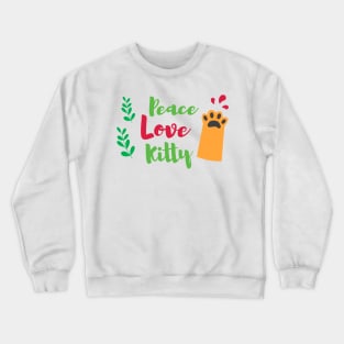 Merry Little Christmas Catsmas Peace Love Crewneck Sweatshirt